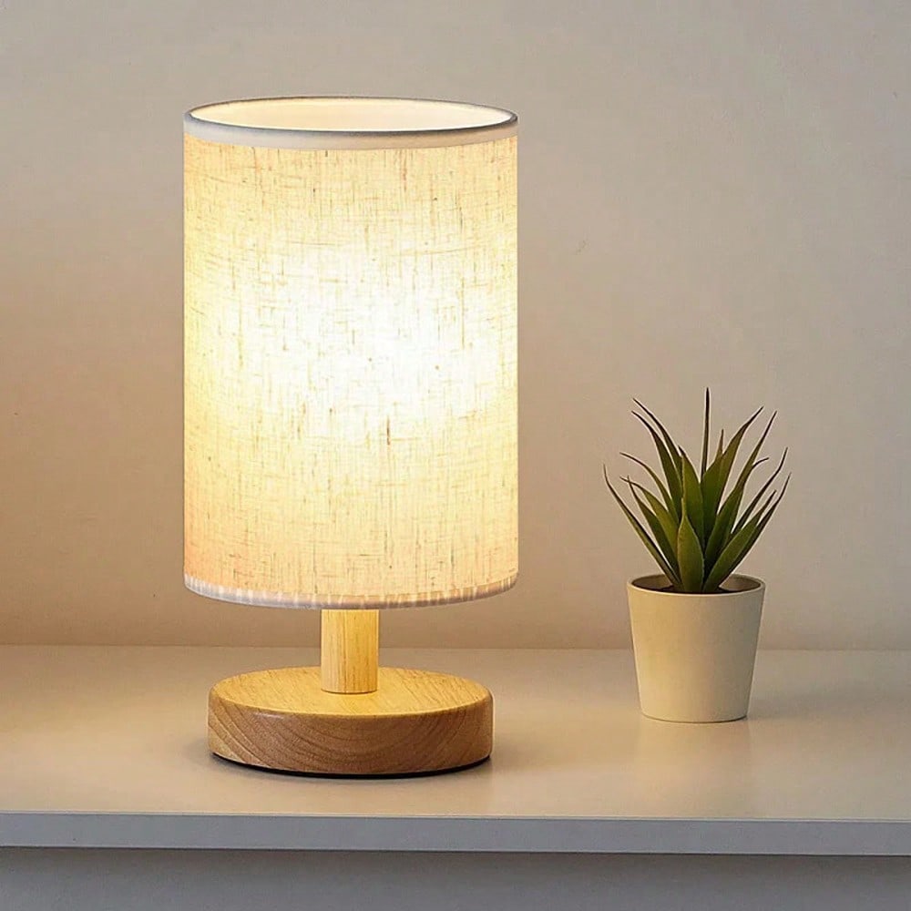Lighting Decor Bedroom - Moderne, skandinavisch inspirierte Tischlampe aus Holz