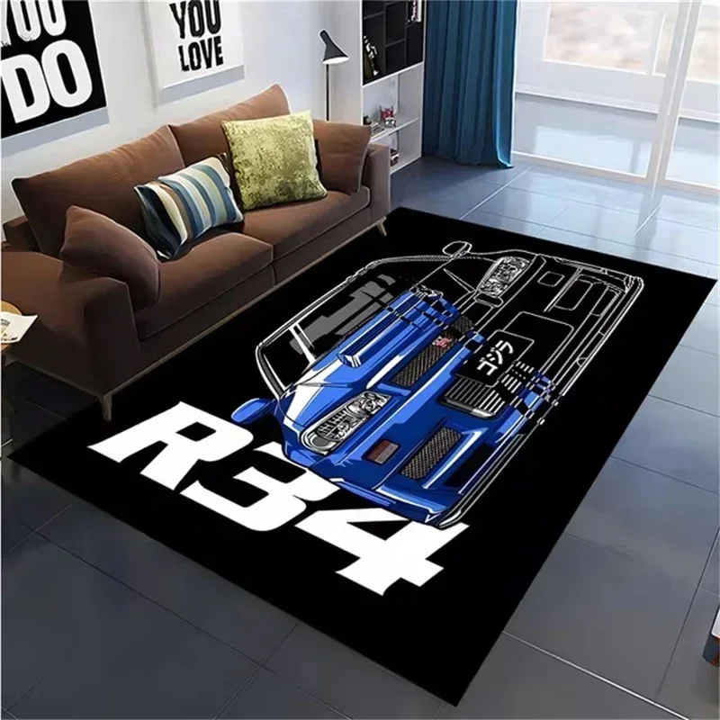 Lighting Mcqueen Bedroom Decor - Klassischer Rennwagen-bedruckter Teppich, Teppiche, Schlafzimmer, Spielmatten,