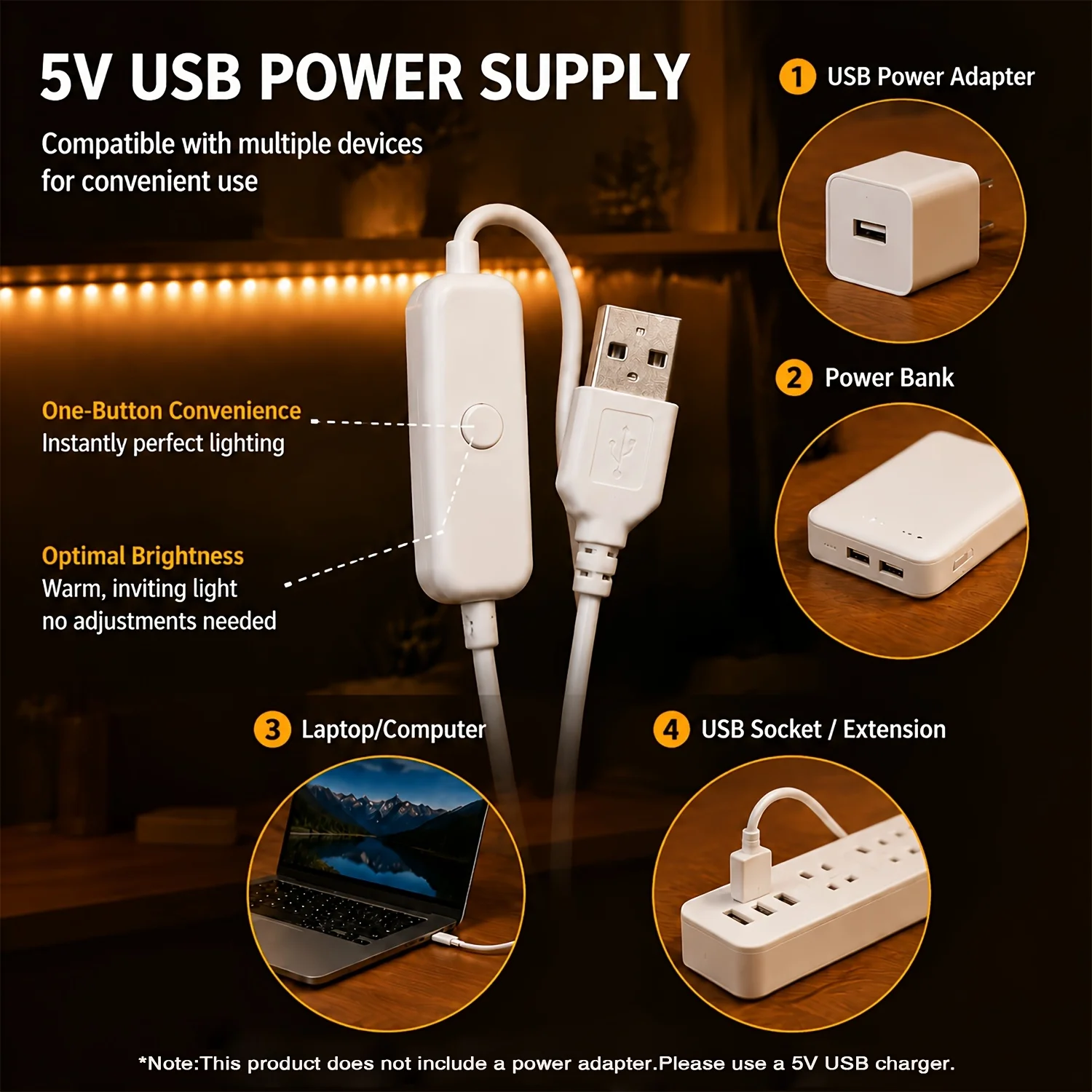 LED-Lichtstreifen, USB-Tastens – Lighting Decoration Ideas Bewertung und Preis