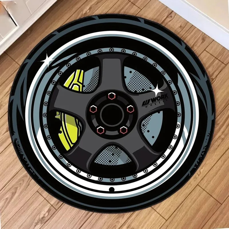 VIKAMA Auto-Naben-Rundteppich, – Lighting Mcqueen Bedroom Decor Bewertung und Preis