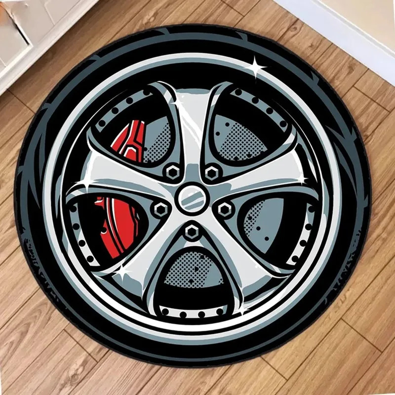 VIKAMA Auto-Naben-Rundteppich, – Lighting Mcqueen Bedroom Decor Bewertung und Preis