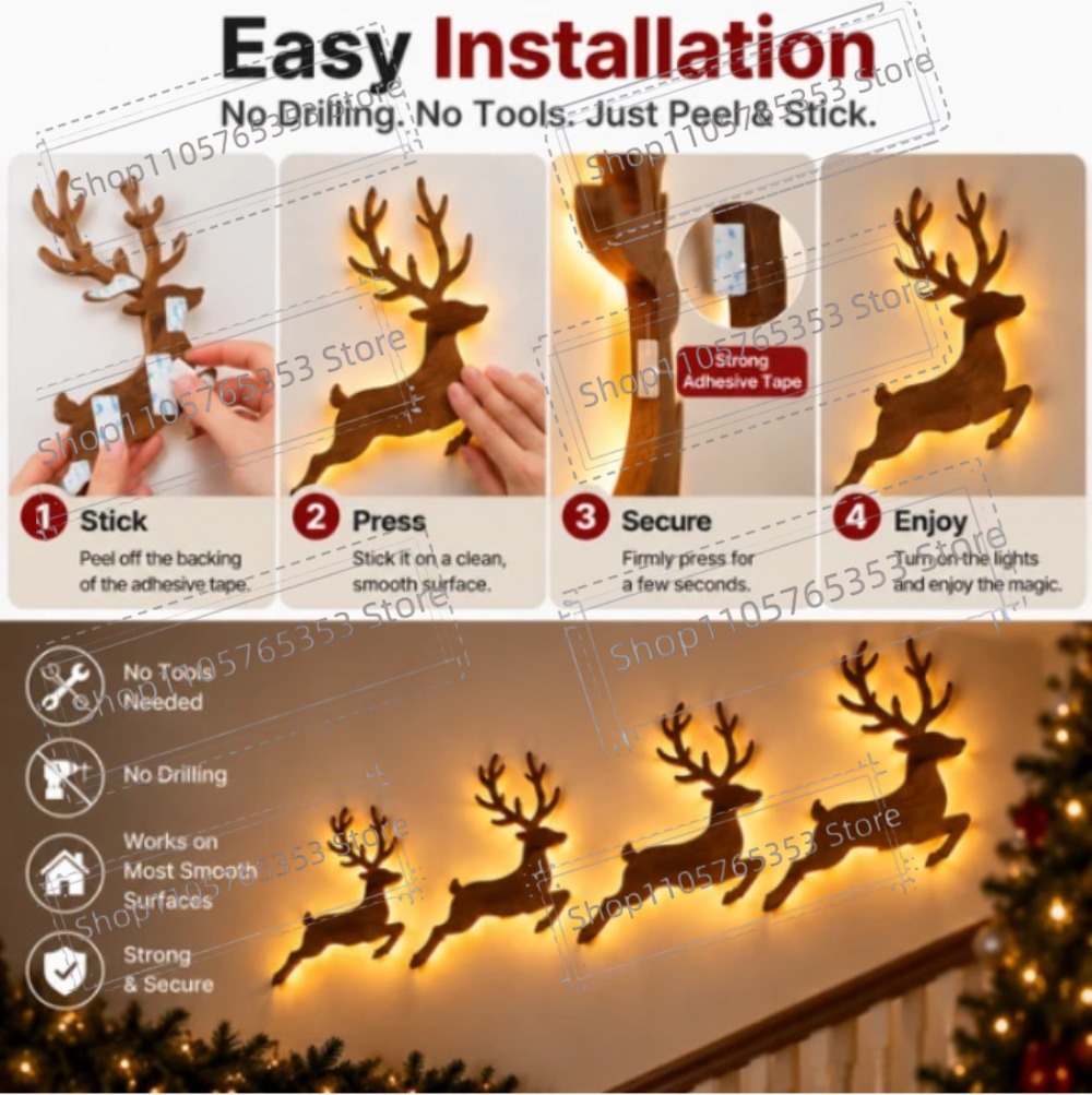 2027 Leuchtende Rentier-Weihna – Up Lighting Decor Bewertung und Preis